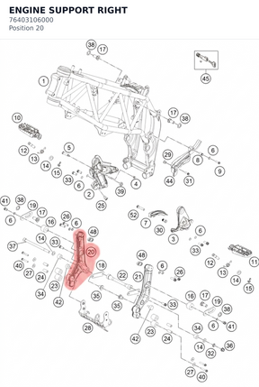 Diagram preview: ENGINE SUPPORT RIGHT (76403106000)