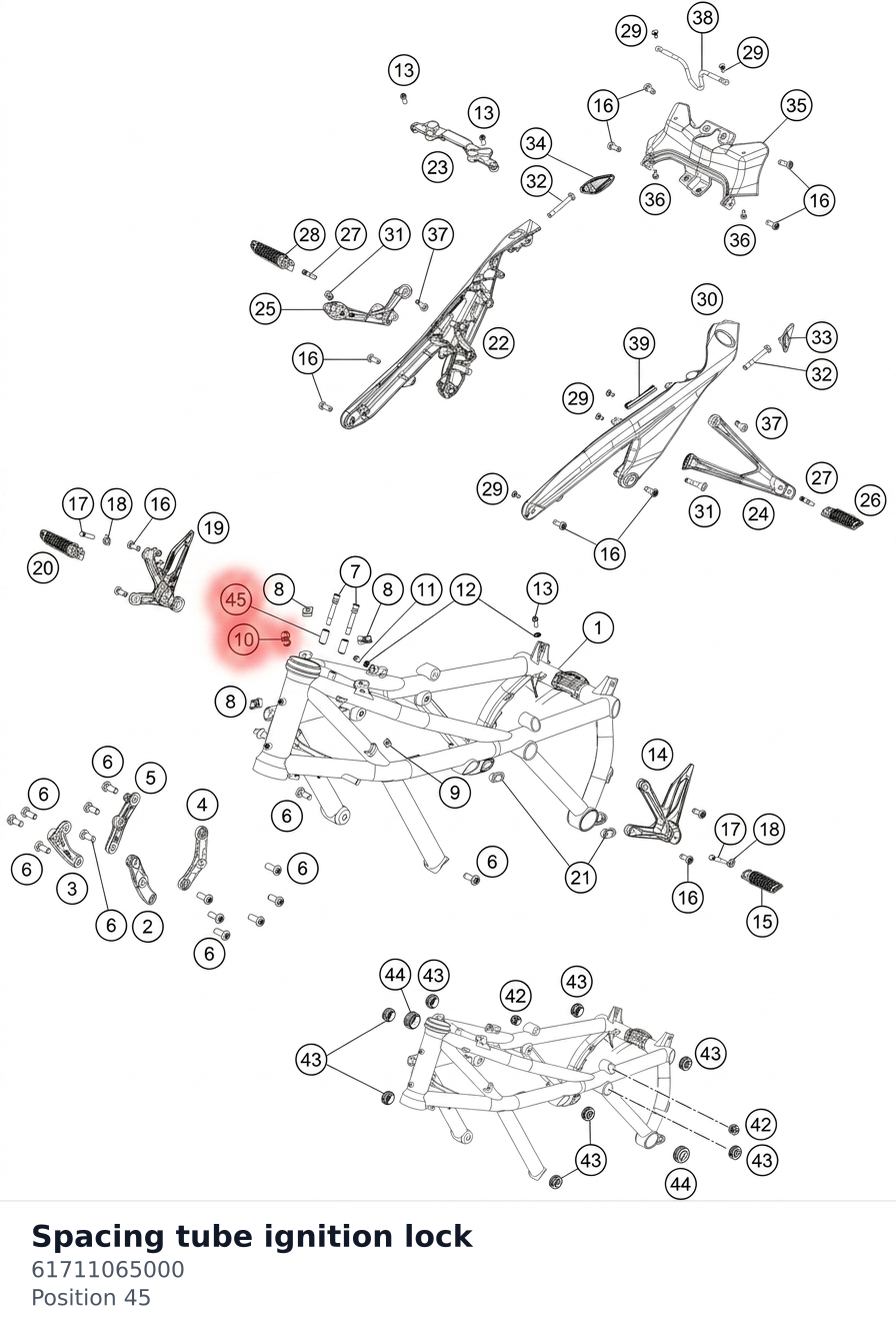 Diagram preview: Spacing tube ignition lock (61711065000)