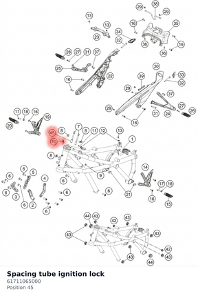 Diagram preview: Spacing tube ignition lock (61711065000)