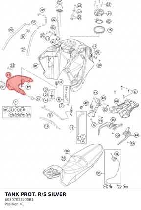 Diagram preview: TANK PROT. R/S SILVER (60307028000B1)