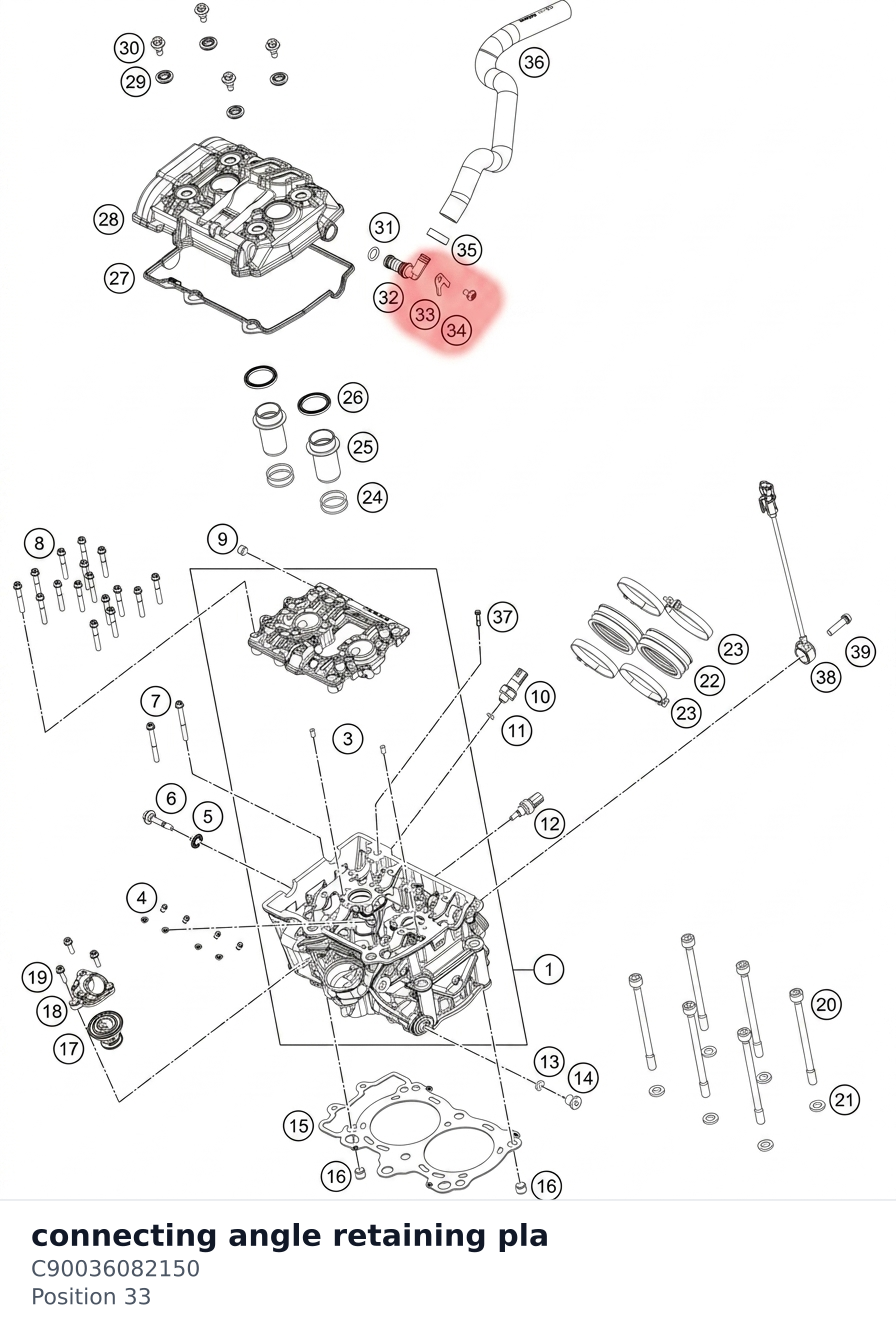 Diagram preview: connecting angle retaining pla (C90036082150)