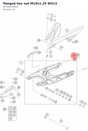Diagram preview: flanged hex nut M10x1.25 WS13 (90104010002)