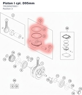 Diagram preview: Piston I cpl. D95mm (79530507000 I)