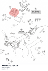 Diagram preview: BATTERY 12V/8AH (90611053000)