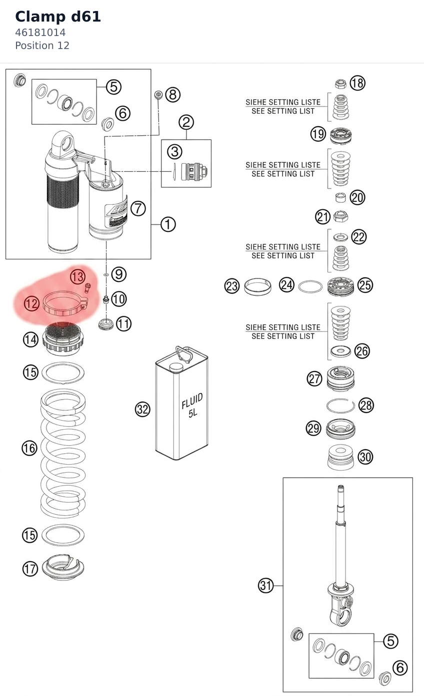 Diagram preview: Clamp d61 (46181014)