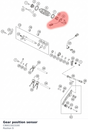 Diagram preview: Gear position sensor (C90011023100)