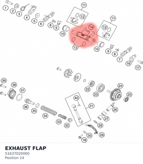 Diagram preview: EXHAUST FLAP (51637020000)