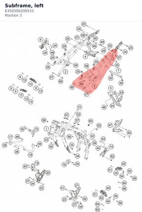 Diagram preview: Subframe, left (6350300200533)