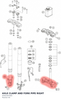 Diagram preview: AXLE CLAMP AND FORK PIPE RIGHT (93501007000)