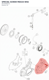 Diagram preview: SPECIAL SCREW M6X24 WS6 (90104060010)