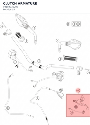 Diagram preview: CLUTCH ARMATURE (90102031200)