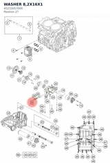 Diagram preview: WASHER 8,2X16X1 (45233057000)