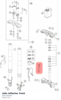 Diagram preview: side reflector, front (90212582001)