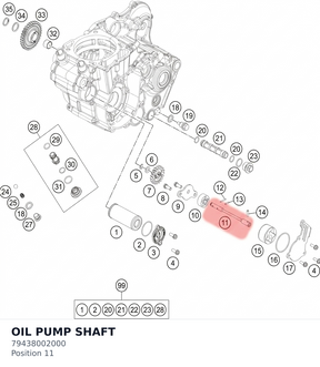 Diagram preview: OIL PUMP SHAFT (79438002000)