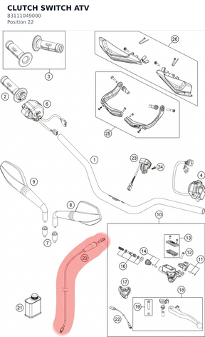 Diagram preview: CLUTCH SWITCH ATV (83111049000)