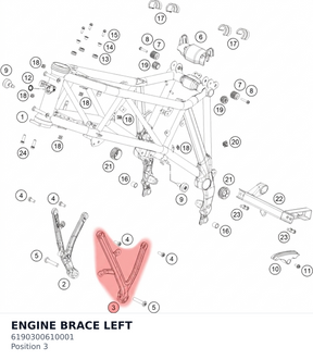 Diagram preview: ENGINE BRACE LEFT (6190300610001)