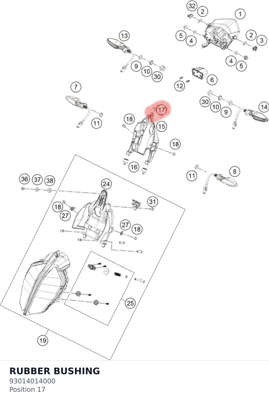 Diagram preview: RUBBER BUSHING (93014014000)