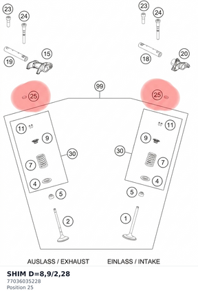 Diagram preview: SHIM D=8,9/2,28 (77036035228)