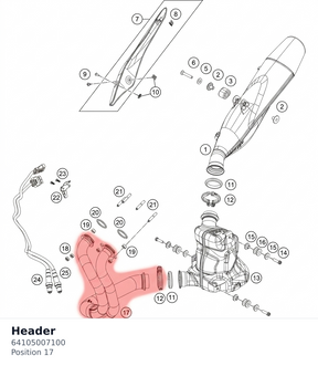 Diagram preview: Header (64105007100)