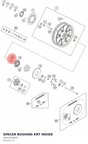 Diagram preview: SPACER BUSHING KRT INSIDE (90610054000)