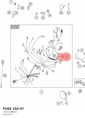 Diagram preview: FUSE 15A                    07 (75011088015)