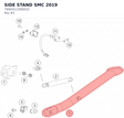 Diagram preview: SIDE STAND SMC 2019 (7690312300033)