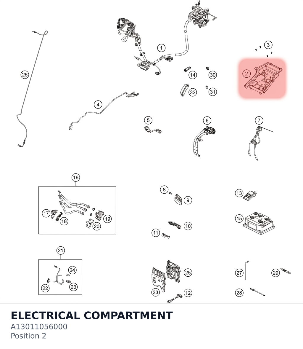 Diagram preview: ELECTRICAL COMPARTMENT (A13011056000)