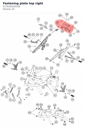 Diagram preview: Fastening plate top right (6170300205556)