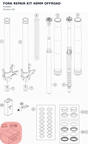 Diagram preview: FORK REPAIR KIT 48MM OFFROAD (R14063)