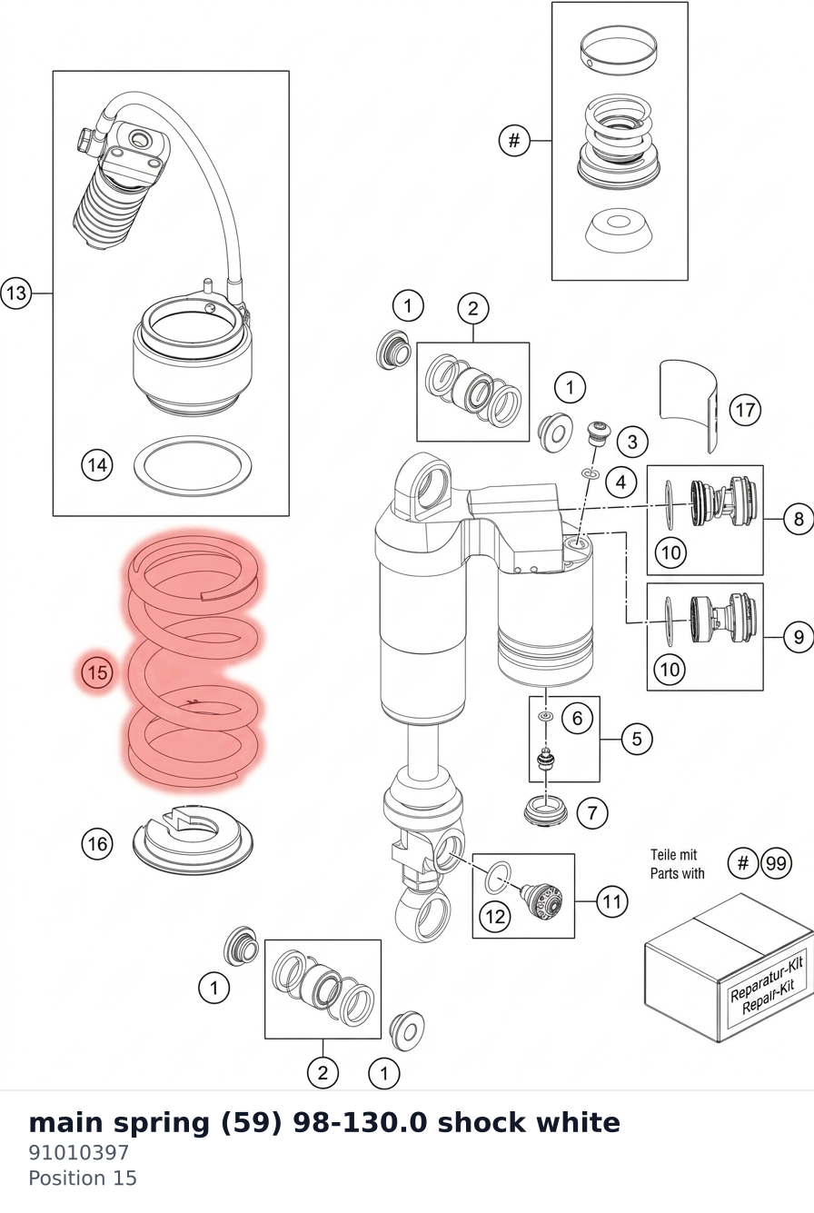 Diagram preview: main spring (59) 98-130.0 shock white (91010397)