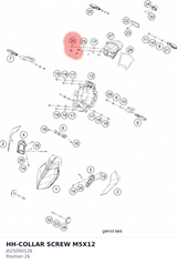 Diagram preview: HH-COLLAR SCREW M5X12 (J025050126)