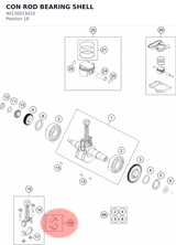 Diagram preview: CON ROD BEARING SHELL (90130015010)