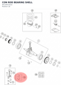 Diagram preview: CON ROD BEARING SHELL (90130015010)
