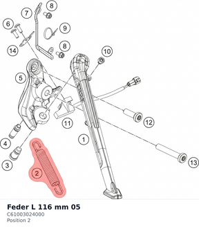 Diagram preview: Feder L  116 mm             05 (C61003024000)