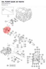 Diagram preview: OIL PUMP GEAR 39 TEETH (A64038006039)