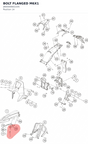 Diagram preview: BOLT FLANGED M6X1 (J900000602205)