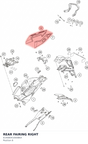 Diagram preview: REAR FAIRING RIGHT (61408041000BKA)
