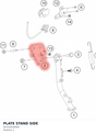 Diagram preview: PLATE STAND SIDE (94103026000)
