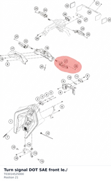 Diagram preview: Turn signal DOT SAE front le./ (T03014525000)