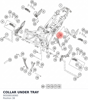 Diagram preview: COLLAR UNDER TRAY (90508016060)