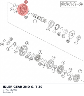 Diagram preview: IDLER GEAR 2ND G. T 30 (77733112000)