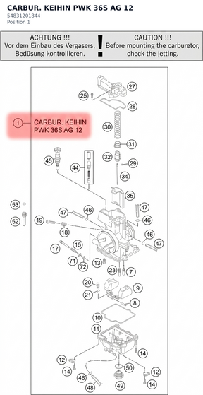 Diagram preview: CARBUR.  KEIHIN PWK 36S AG  12 (54831201844)