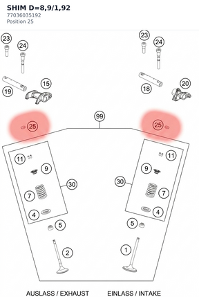 Diagram preview: SHIM D=8,9/1,92 (77036035192)