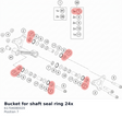 Diagram preview: Bucket for shaft seal ring 24x (61704080020)