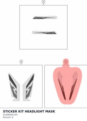 Diagram preview: STICKER KIT HEADLIGHT MASK (61908095144)