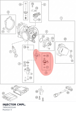 Diagram preview: INJECTOR CMPL. (79041023144)