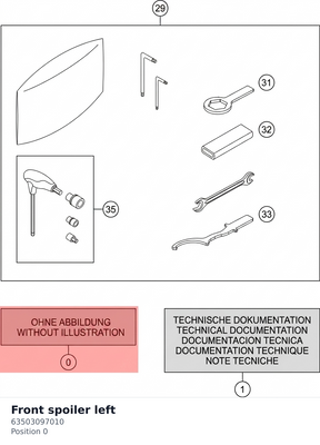 Diagram preview: Front spoiler left (63503097010)