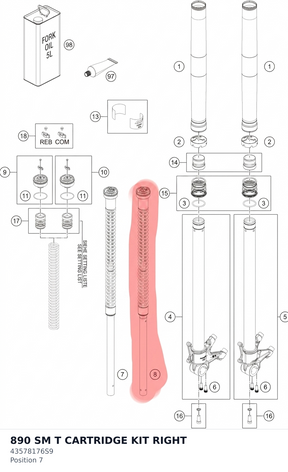 Diagram preview: 890 SM T CARTRIDGE KIT RIGHT (43578176S9)