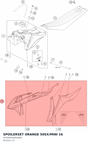 Diagram preview: SPOILERSET ORANGE 50SX/MINI 16 (45308054000EBA)