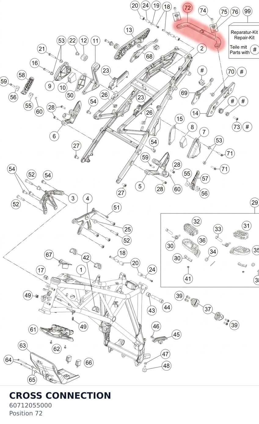 Diagram preview: CROSS CONNECTION (60712055000)